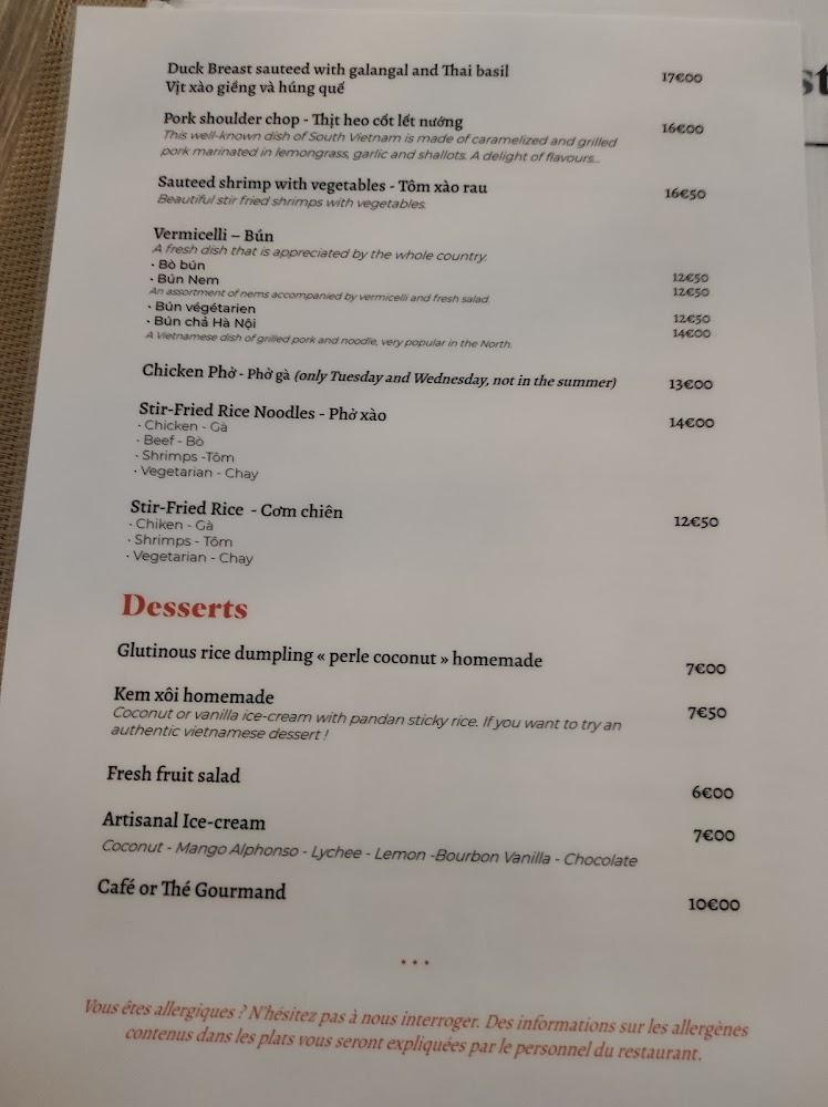 Chào bà restaurant - Menu Image 1